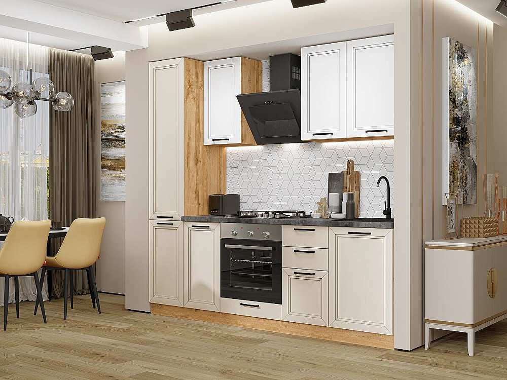 Нео-02 Дуб Вотан/white silk/cream silk