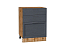 Шкаф нижний с 3-мя ящиками Сканди (816х600х480) Дуб Вотан/Graphite Softwood