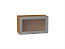 Шкаф верхний горизонтальный остекленный Сканди (358х600х320) Дуб Вотан/Grey Softwood