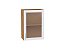 Шкаф верхний с 1-ой остекленной дверцей Сканди (716х500х320) Дуб Вотан/White Softwood