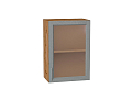 Шкаф верхний с 1-ой остекленной дверцей Сканди (716х500х320) Дуб Вотан/grey softwood