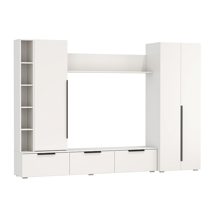 Шкаф многоцелевого назначения 63.02 Аккорд белый / ДВПО: белый