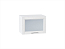 Шкаф верхний горизонтальный остекленный Сканди (358х500х320) Белый/White Softwood