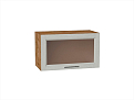 Шкаф верхний горизонтальный остекленный Сканди (358х600х320) Дуб Вотан/cappuccino softwood