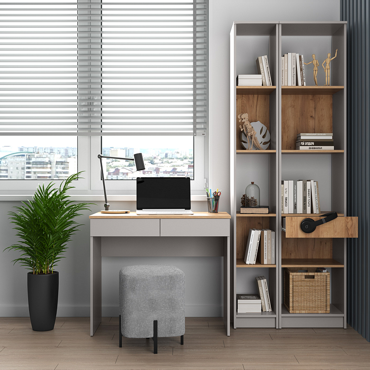 Набор мебели Прайм кашемир/дуб золотой/ДВПО серый камень