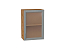 Шкаф верхний с 1-ой остекленной дверцей Сканди (716х500х320) Дуб Вотан/Grey Softwood