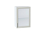Шкаф верхний с 1-ой остекленной дверцей Сканди (716х500х320) Белый/Cappuccino Softwood