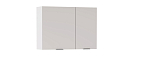 Шкаф навесной Венера (1000) ЛДСП белый/фасад ЛДСП кашемир/ДВПО белый